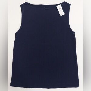 NWT Gap Factory Boatneck Tank Top Navy Blue Size S Basics